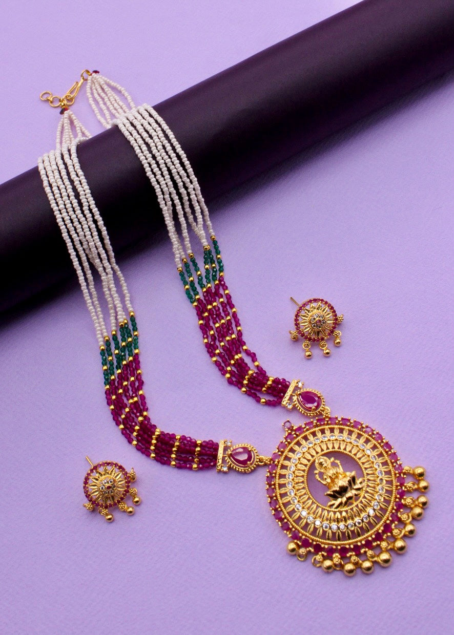 GODDESS LAXMI MOTI NECKLACE