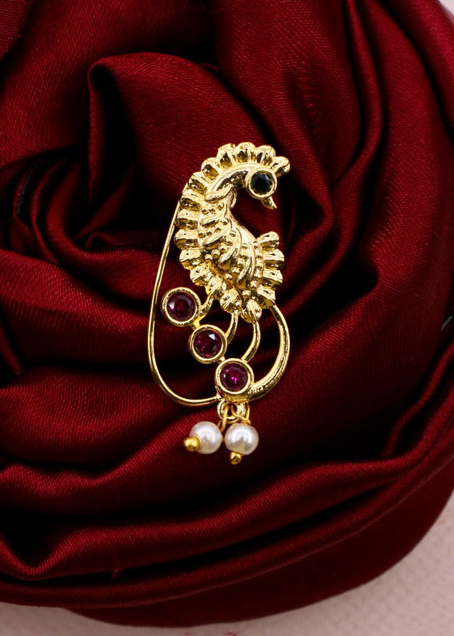 ENTICING PEACOCK ANTIQUE NATH