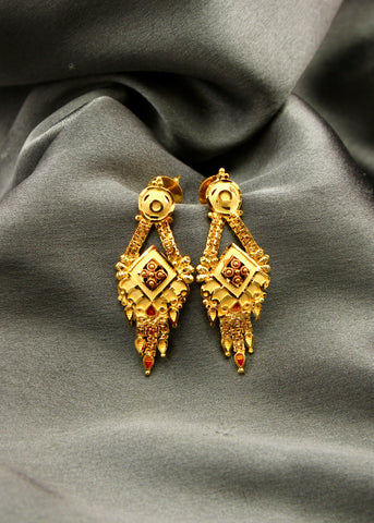 PMJ SPECIAL GOLD PLATED BEAUTIFUL EARRINGS MODEL NO:4668 – Poojamani  Jewellers LLP